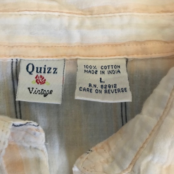 Quizz Vintage 1/4 Sleeve Button Blouse Size Large - Picture 4 of 4